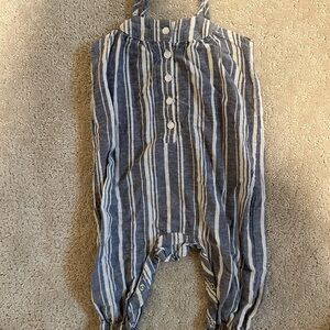 7 For All Mankind Navy and White Striped Garment